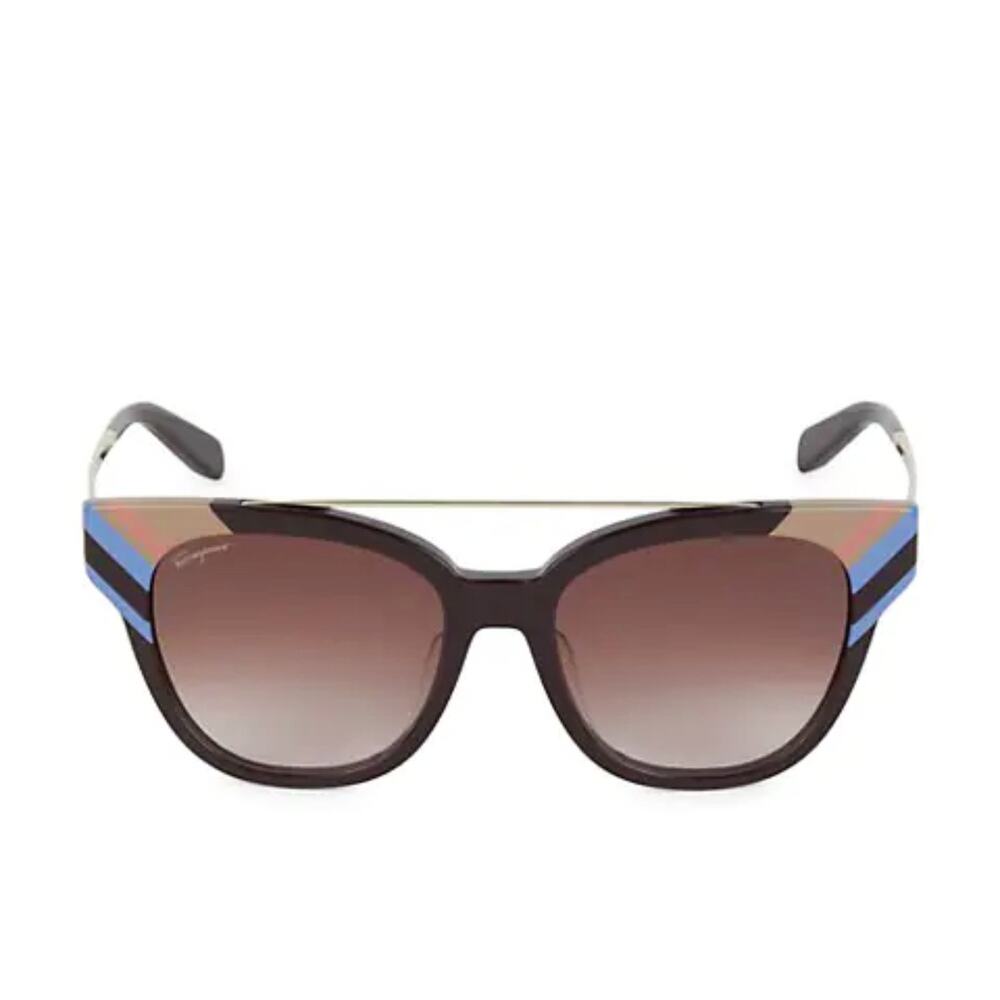 NWT Salvatore Ferragamo Women's Stripe Square Sunglasses - Picture 8 of 10